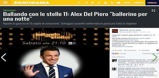 Alex Del Piero a Ballando con le Stelle